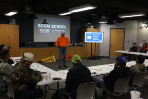 ACME Environmental's CEO Andrew Altendorf giving an overview of ACME to Boom School Participants