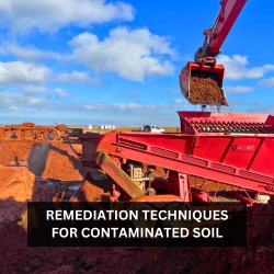 Environmental remediation techniques for hydrocarbon impacted contaminated soil