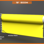 3D model for ACME's yellow 18" Containment Boom with top cable (Contractor Boom)
