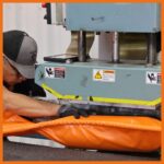 Float Pockets on Containment Boom Being Sealed