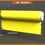 ACME's 20" Harbor Boom in yellow with top cable