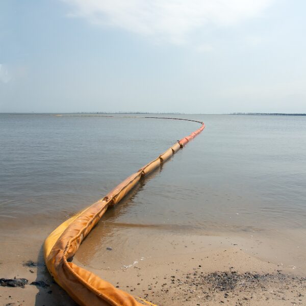 How Oil Containment Boom Protects Marine Ecosystems 4 Oil containment boom deployed to protect a beach from pollutants