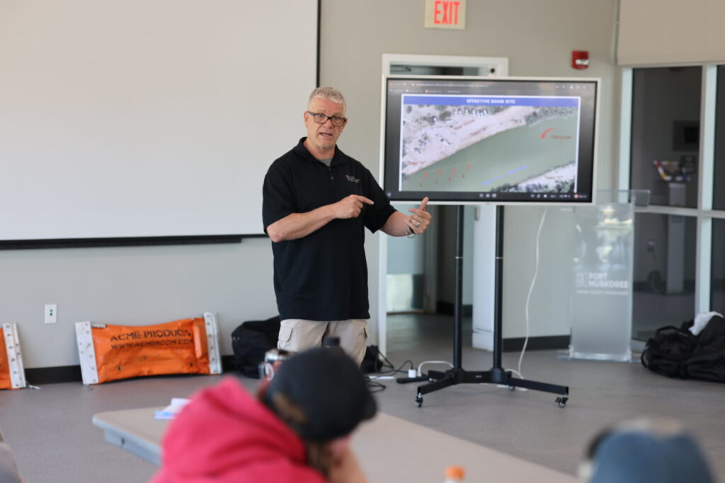 Students learning ACME's digital dashboard at Boom School