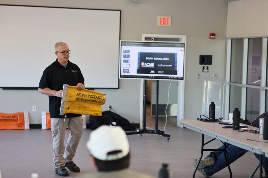 John Bradley, Owner of Rapid Response Systems, giving an overview of Boom School