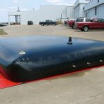 Large bladder tank filled with water