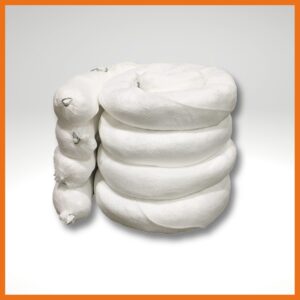 Oil-Only Polypropylene Sorbent Boom: 8"-Dia. x 10' Long