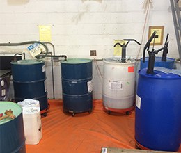 ACME Supplies Local Facility with Secondary Containment Berms 2 barell 2