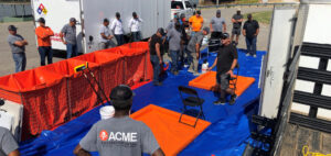 Decontamination station with Rapid-H2O decon station temporary storage